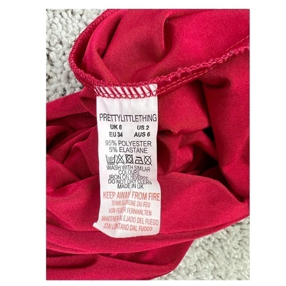 Pretty little thing red dress size 2       #029-0867 - Picture 10 of 10